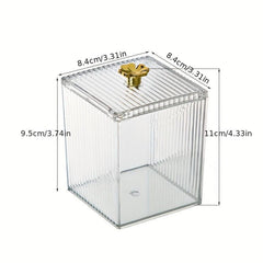 Clear Acrylic Cotton Swab Pads Holder