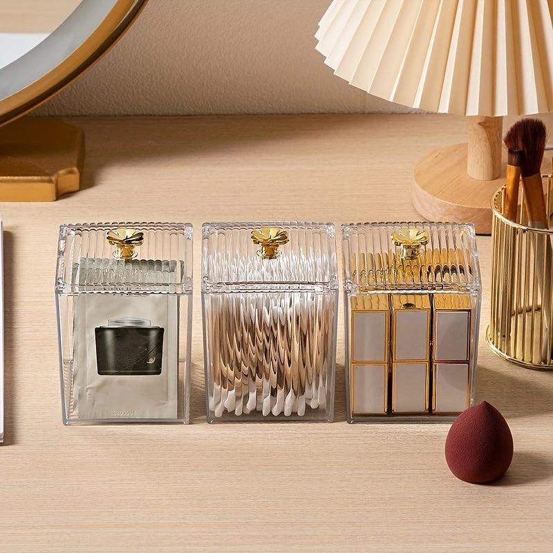 Clear Acrylic Cotton Swab Pads Holder