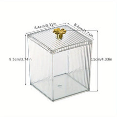 Clear Acrylic Cotton Swab Pads Holder