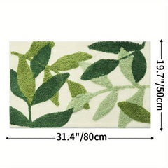 Soft & Comfortable Leaf Pattern Bath Mat - Non Slip Bathroom Floor Mat
