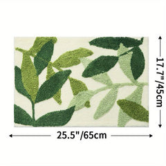 Soft & Comfortable Leaf Pattern Bath Mat - Non Slip Bathroom Floor Mat