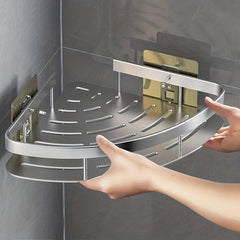 Minimalist Bathroom Storage Rack Wall Mounted Corner Shelf