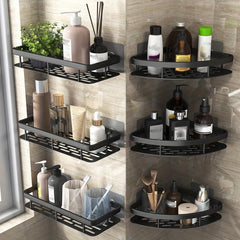 Minimalist Bathroom Storage Rack Wall Mounted Corner Shelf