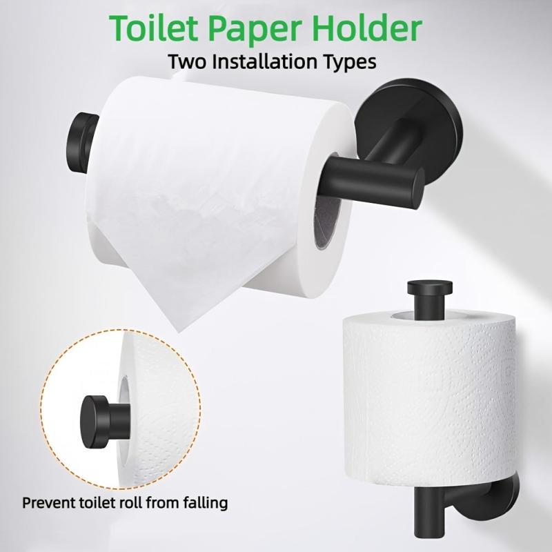 Matte Bathroom Hardware Set SUS304 Stainless Steel Round Wall Mounted
