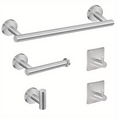 Matte Bathroom Hardware Set SUS304 Stainless Steel Round Wall Mounted