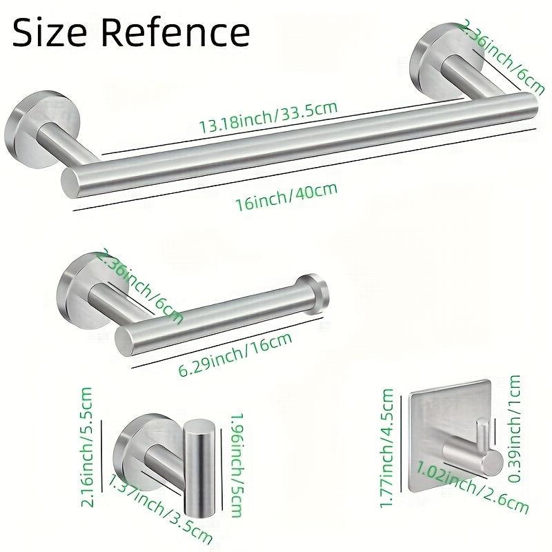 Matte Bathroom Hardware Set SUS304 Stainless Steel Round Wall Mounted