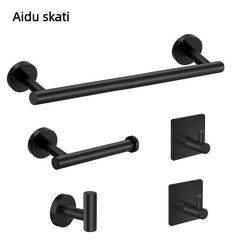 Matte Bathroom Hardware Set SUS304 Stainless Steel Round Wall Mounted