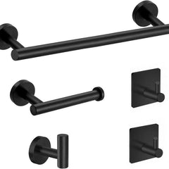 Matte Bathroom Hardware Set SUS304 Stainless Steel Round Wall Mounted