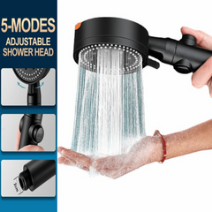 High Pressure Water Saving Shower Head 5 Modes Handheld Shower Head