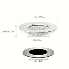 4pcs Stainless Steel Sink Drain Filter Anti-Clogging Sink Strainer Food Catcher