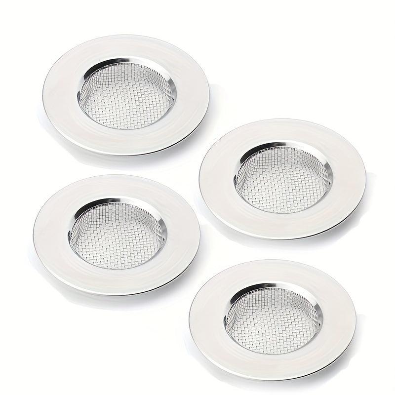 4pcs Stainless Steel Sink Drain Filter Anti-Clogging Sink Strainer Food Catcher