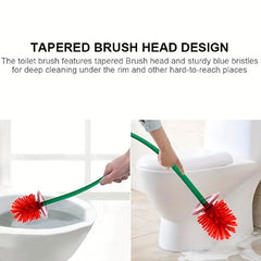 Rust-Proof Soft Bristled Toilet Brush with Holder