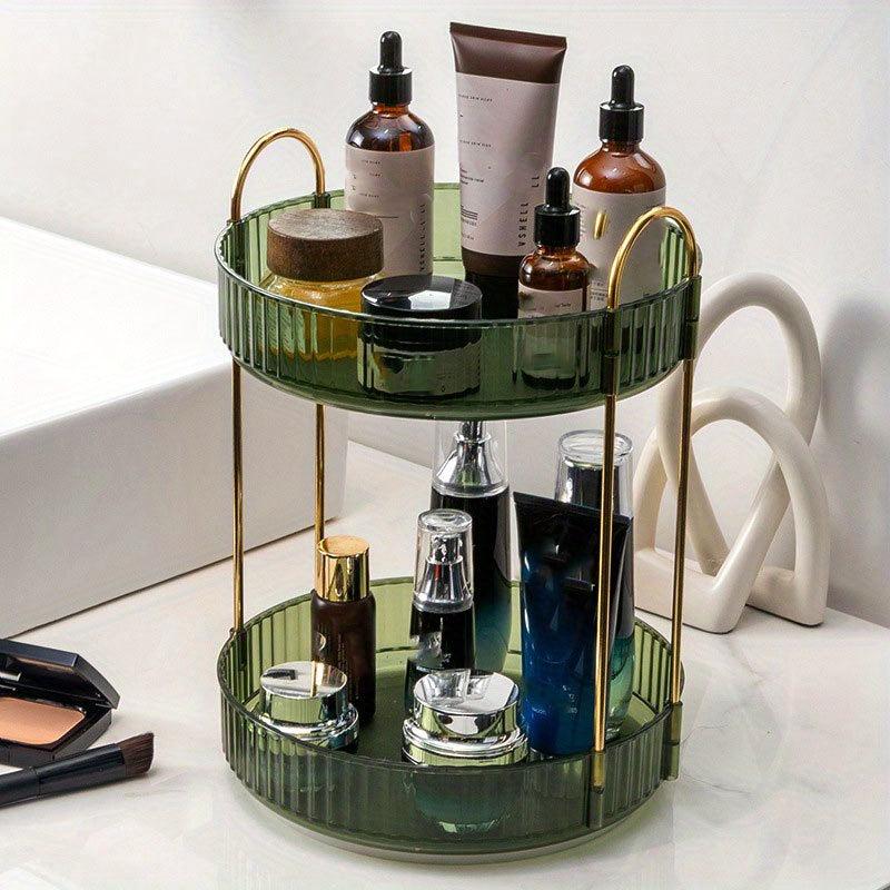 Light Style Rotating Cosmetics Storage Box Lipstick Skin Care Organizer