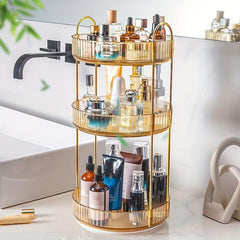 Light Style Rotating Cosmetics Storage Box Lipstick Skin Care Organizer