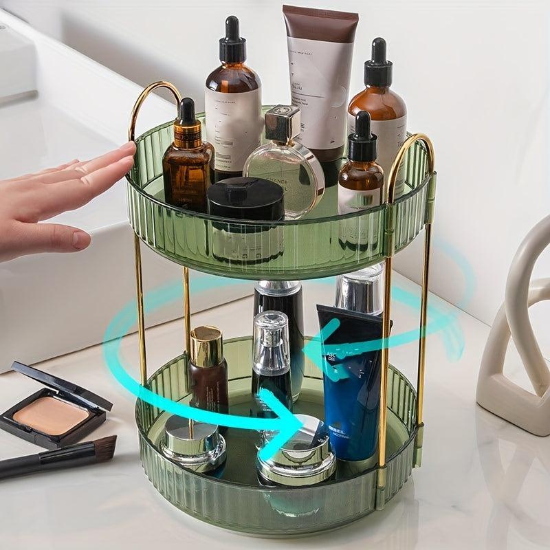 Light Style Rotating Cosmetics Storage Box Lipstick Skin Care Organizer