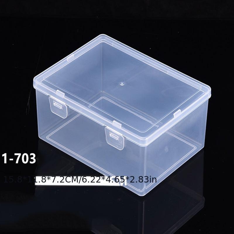 PP Double Buckle Rectangular Transparent Box With Lid Plastic Storage Box