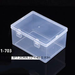 PP Double Buckle Rectangular Transparent Box With Lid Plastic Storage Box