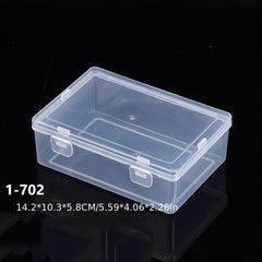 PP Double Buckle Rectangular Transparent Box With Lid Plastic Storage Box