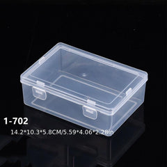 PP Double Buckle Rectangular Transparent Box With Lid Plastic Storage Box