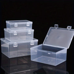 PP Double Buckle Rectangular Transparent Box With Lid Plastic Storage Box