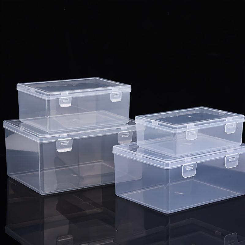 PP Double Buckle Rectangular Transparent Box With Lid Plastic Storage Box