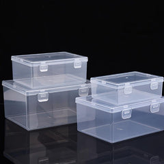 PP Double Buckle Rectangular Transparent Box With Lid Plastic Storage Box