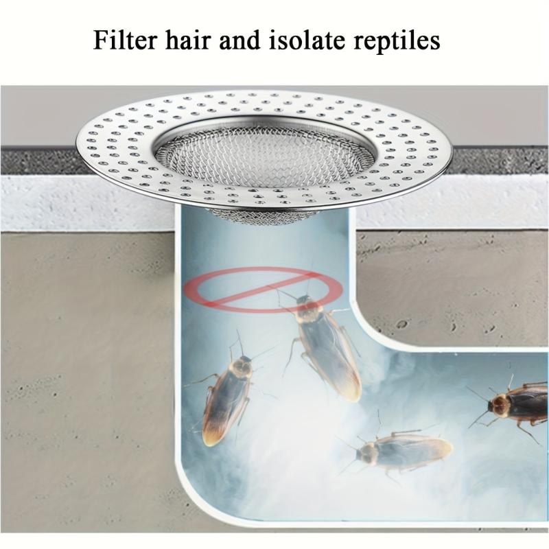 Stainless Steel Floor Drain Filter Anti-clogging Sink Strainer Hair Catcher