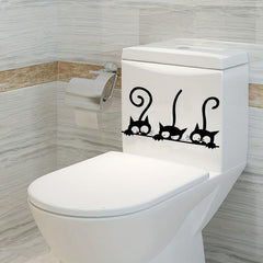 Cat Toilet Lid Decals for a Playful Bathroom Look