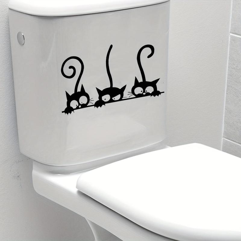 Cat Toilet Lid Decals for a Playful Bathroom Look