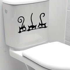 Cat Toilet Lid Decals for a Playful Bathroom Look