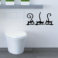 Cat Toilet Lid Decals for a Playful Bathroom Look