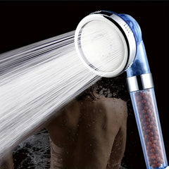 Filtered Shower Head High Pressure Water Saving 3 Settings Handheld Spray