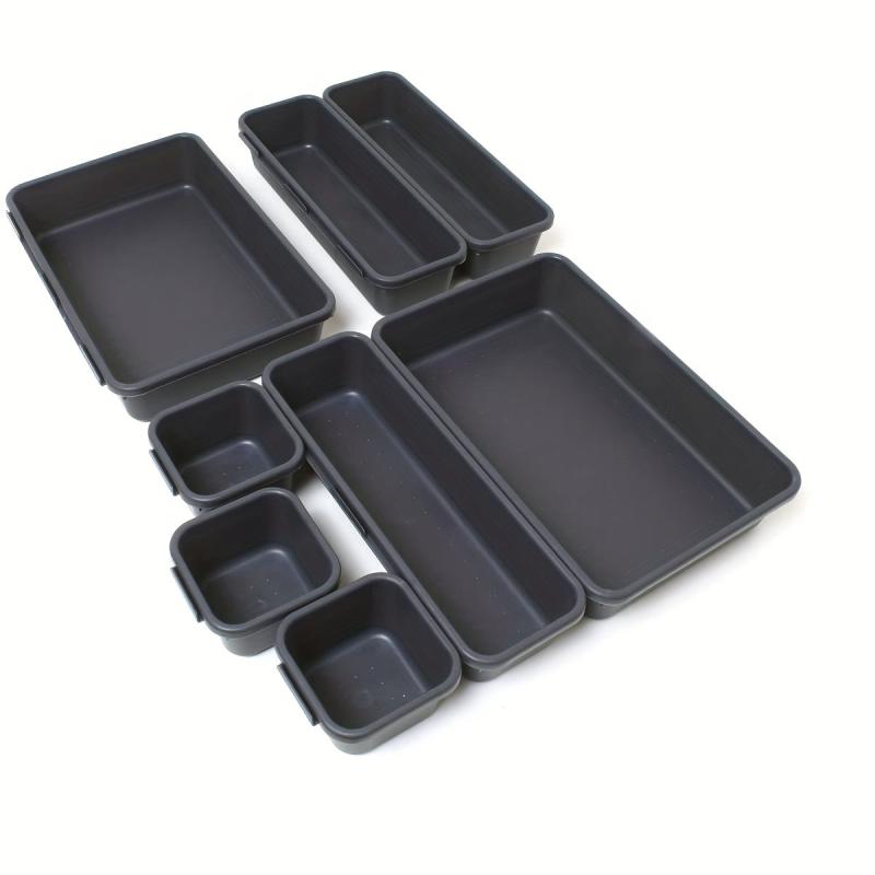8pcs Drawer Storage Box with Dividers for Makeup, Bathroom, Bedroom, Office
