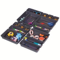 8pcs Drawer Storage Box with Dividers for Makeup, Bathroom, Bedroom, Office