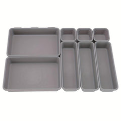 8pcs Drawer Storage Box with Dividers for Makeup, Bathroom, Bedroom, Office