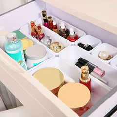 8pcs Drawer Storage Box with Dividers for Makeup, Bathroom, Bedroom, Office