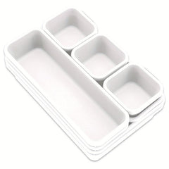8pcs Drawer Storage Box with Dividers for Makeup, Bathroom, Bedroom, Office