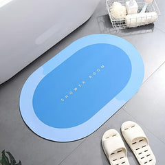 Crystal Velvet Non Slip Door Mat Water Absorption Bathroom Toilet Entry