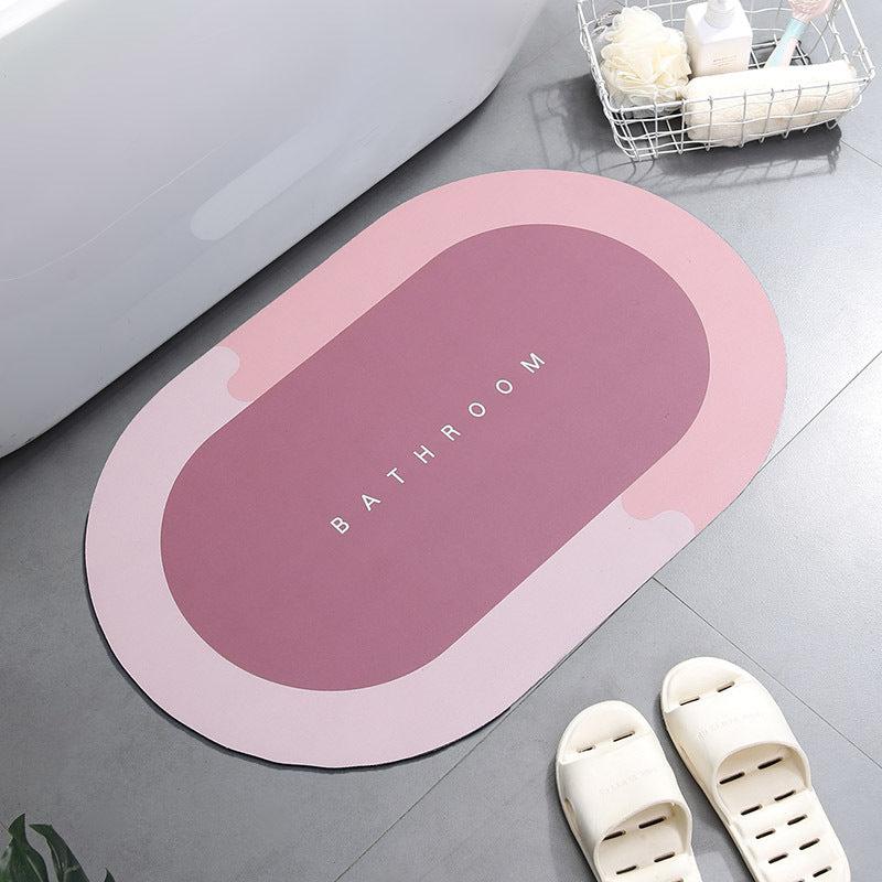 Crystal Velvet Non Slip Door Mat Water Absorption Bathroom Toilet Entry
