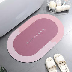 Crystal Velvet Non Slip Door Mat Water Absorption Bathroom Toilet Entry