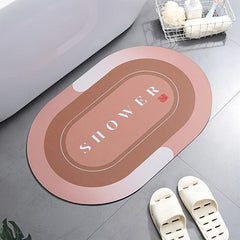 Crystal Velvet Non Slip Door Mat Water Absorption Bathroom Toilet Entry