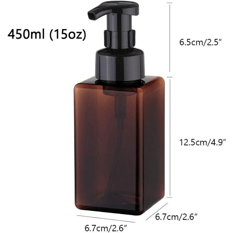 2pcs Foaming Soap Dispenser 450ml Pump Bottle for Liquid Soap and Lotion