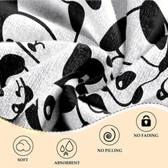 Panda Cartoon Beach Towel Lightweight 59x29 for Women