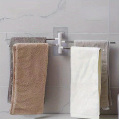 Wall Mounted Rotating Towel Storage Rack Bathroom Kitchen Washroom Holder