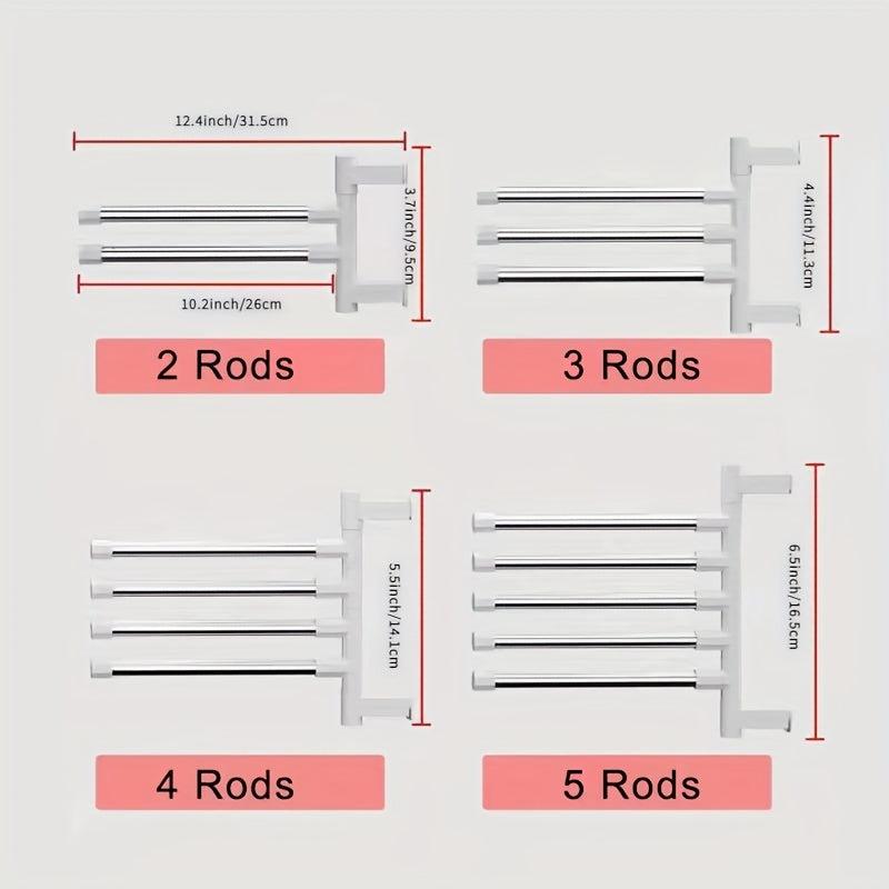 Wall Mounted Rotating Towel Storage Rack Bathroom Kitchen Washroom Holder