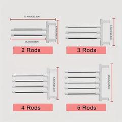 Wall Mounted Rotating Towel Storage Rack Bathroom Kitchen Washroom Holder