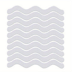 12pcs Wave Shaped Toilet Anti slip Stickers with Scraper