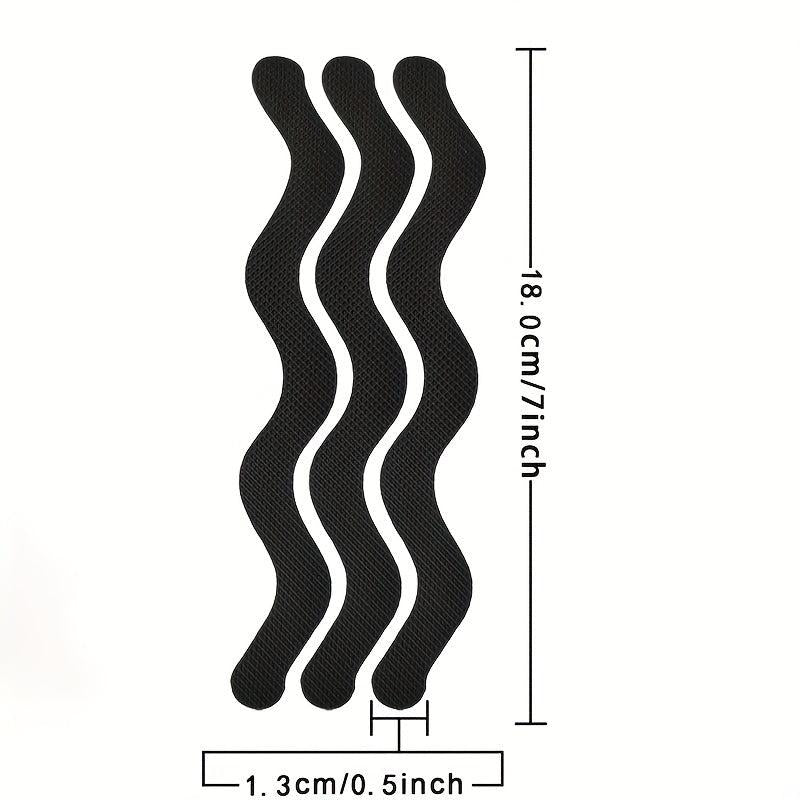 12pcs Wave Shaped Toilet Anti slip Stickers with Scraper