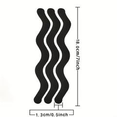 12pcs Wave Shaped Toilet Anti slip Stickers with Scraper