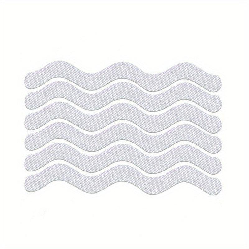 12pcs Wave Shaped Toilet Anti slip Stickers with Scraper